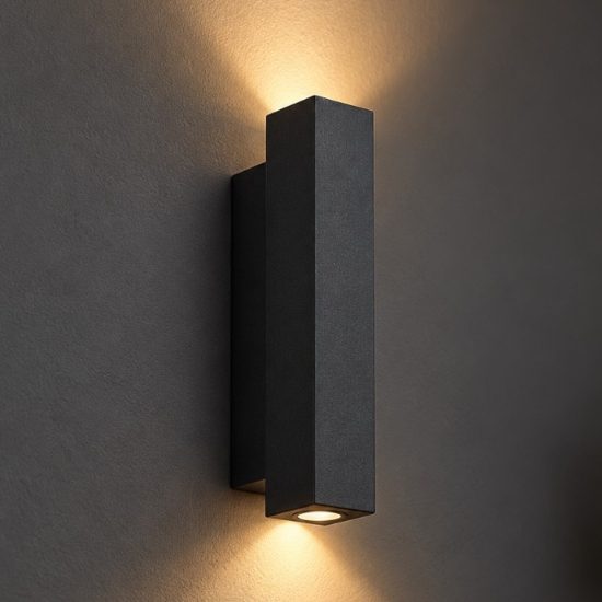Ideal lux look applique rettangolare led 9w 3000k 15cm per soggiorno moderna nera