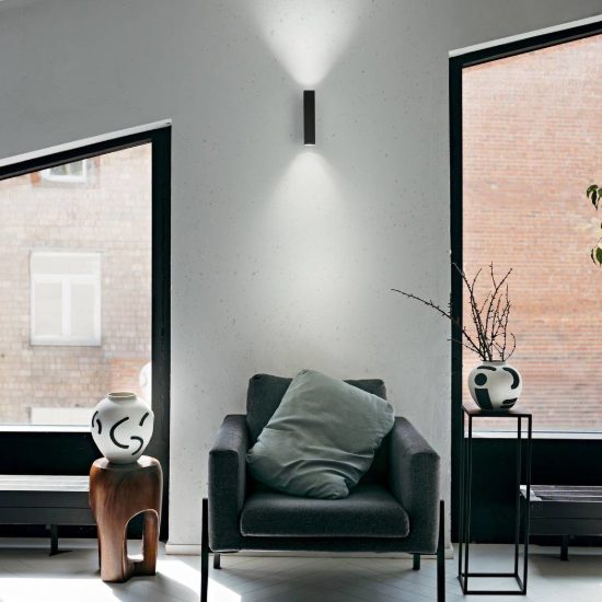 Ideal lux look applique rettangolare led 9w 3000k 15cm per soggiorno moderna nera
