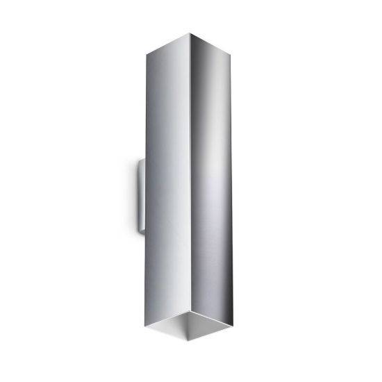 Ideal lux look applique rettangolare 2 luci gu10 30cm per soggiorno moderna cromata