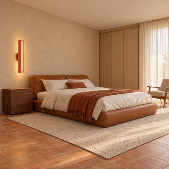 Ideal lux dorica applique led 8,5w 3000k 30cm per soggiorno moderna arancione