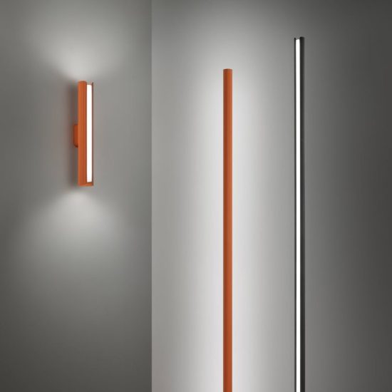 Ideal lux dorica applique led 8,5w 3000k 30cm per soggiorno moderna arancione