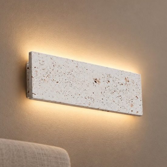 Ideal lux zig zag applique rettangolare led 12,5w 3000k 29cm per soggiorno moderna cemento