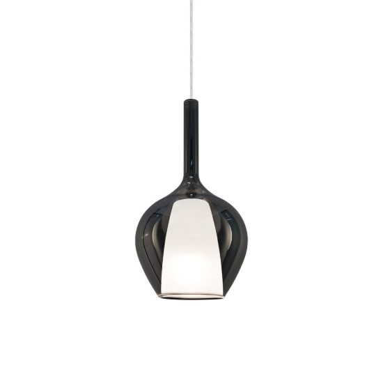 Ideal lux kalique lampada a sospensione a bulbo 18cm per cucina contemporanea fumè