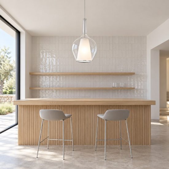 Ideal lux kalique lampada a sospensione a bulbo 18cm per cucina contemporanea trasparente