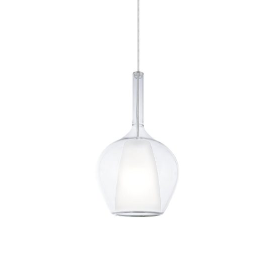 Ideal lux kalique lampada a sospensione a bulbo 18cm per cucina contemporanea trasparente