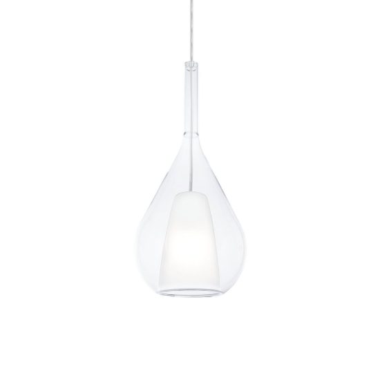 Ideal lux kalique lampada a sospensione a goccia 18cm per cucina contemporanea trasparente