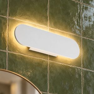 Ideal lux zig zag applique a bordi arrotondati led 12,5w 3000k 33cm per soggiorno moderna bianca