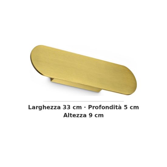 Ideal lux zig zag applique a bordi arrotondati led 12,5w 3000k 33cm per soggiorno ottone