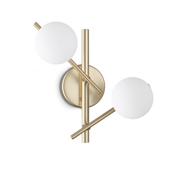 Ideal lux atlas applique oro da parete con sfere in vetro led 3w 30cm