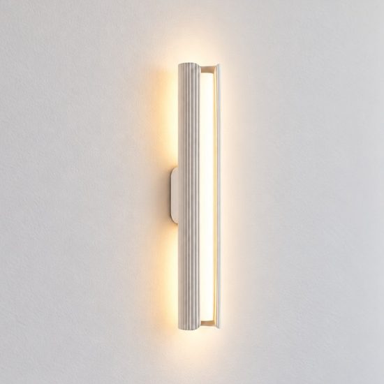 Ideal lux dorica applique led 8,5w 3000k 30cm per soggiorno moderna bianca