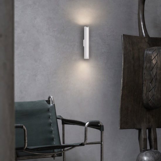 Ideal lux dorica applique led 8,5w 3000k 30cm per soggiorno moderna bianca