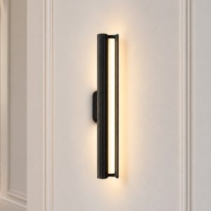 Ideal lux dorica applique led 8,5w 3000k 30cm per soggiorno moderna nera