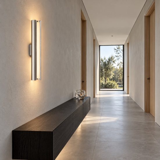 Ideal lux dorica applique led 8,5w 3000k 30cm per soggiorno moderna acciaio