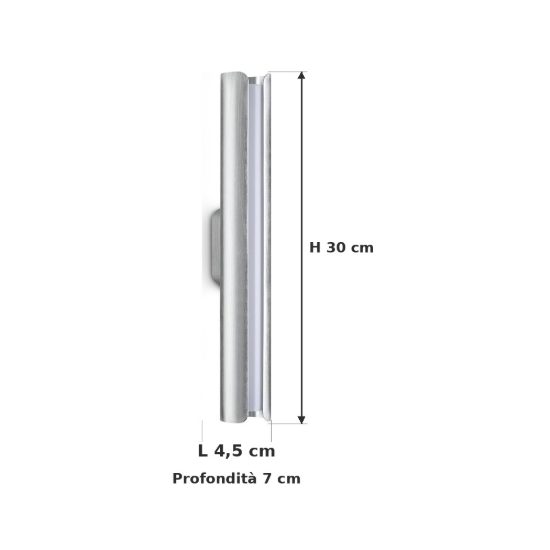 Ideal lux dorica applique led 8,5w 3000k 30cm per soggiorno moderna acciaio