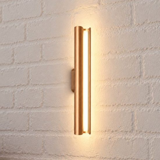 Ideal lux dorica applique led 8,5w 3000k 30cm per soggiorno contemporanea rame