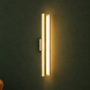 Ideal lux dorica applique led 8,5w 3000k 30cm per soggiorno contemporanea ottone