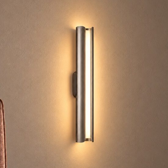 Ideal lux dorica applique led 8,5w 3000k 30cm per soggiorno contemporanea bronzo