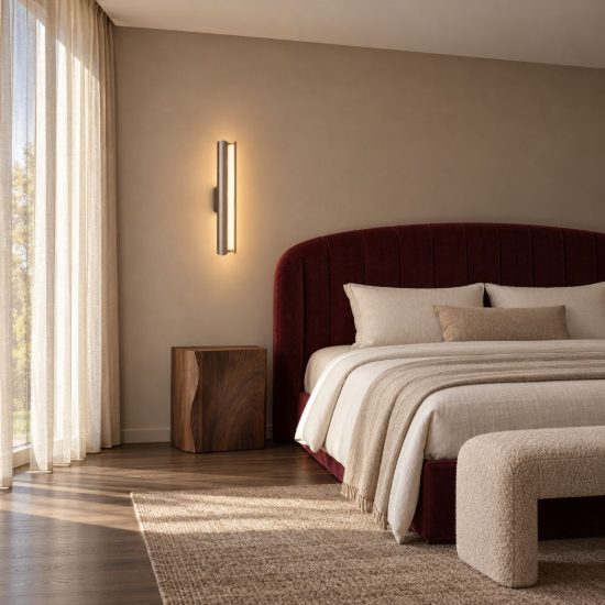 Ideal lux dorica applique led 8,5w 3000k 30cm per soggiorno contemporanea bronzo