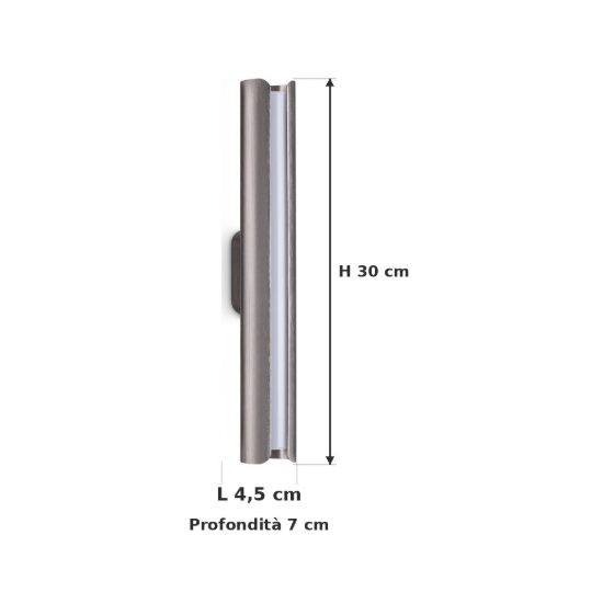 Ideal lux dorica applique led 8,5w 3000k 30cm per soggiorno contemporanea bronzo