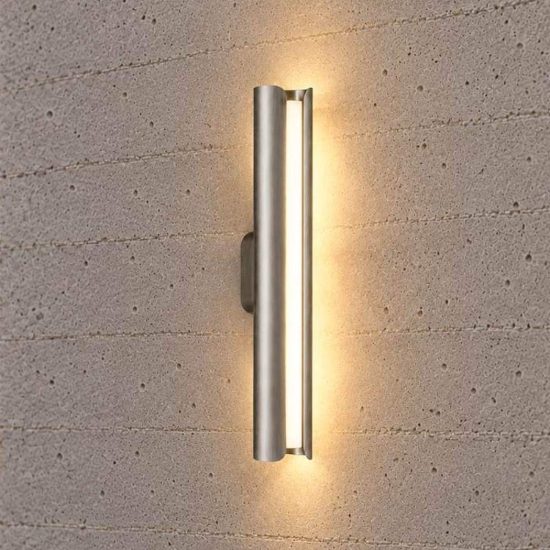 Ideal lux dorica applique led 8,5w 3000k 30cm per soggiorno moderna grigia
