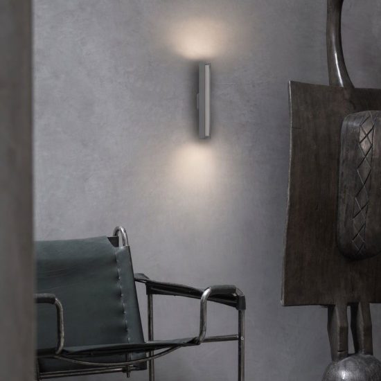 Ideal lux dorica applique led 8,5w 3000k 30cm per soggiorno moderna grigia