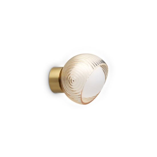 Ideal lux bloom applique a sfera g9 11,5cm per soggiorno contemporanea ottone