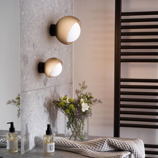 Ideal lux bloom applique a sfera g9 11,5cm per soggiorno moderna nera