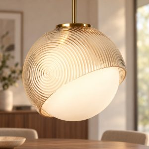 Bloom sp1 d17 ideal lux lampada a sospensione comodino camera da letto ottone