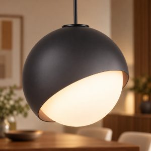 Lampada a sospensione per isola cucina ideal lux bloom sp1 d17 nera