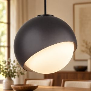 Bloom sp1 d22 ideal lux lampada a sospensione per comodino camera da letto vetro nera
