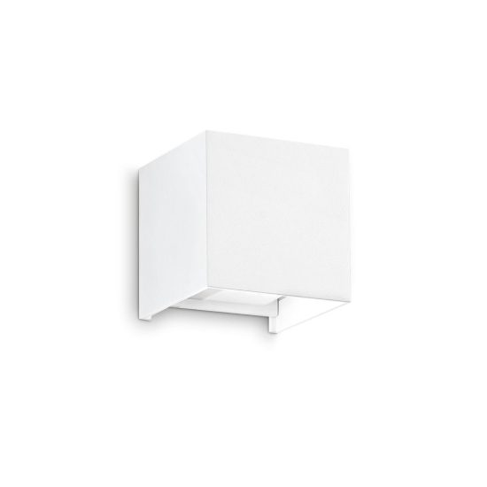 Ideal lux atom applique da esterno quadrata led 12w 4000k 10cm moderna bianca