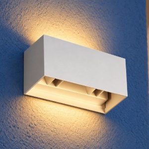 Ideal lux atom applique da esterno rettangolare led 25w 4000k 20cm moderna bianca