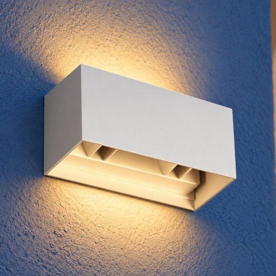 Ideal lux atom applique da esterno rettangolare led 25w 4000k 20cm moderna bianca