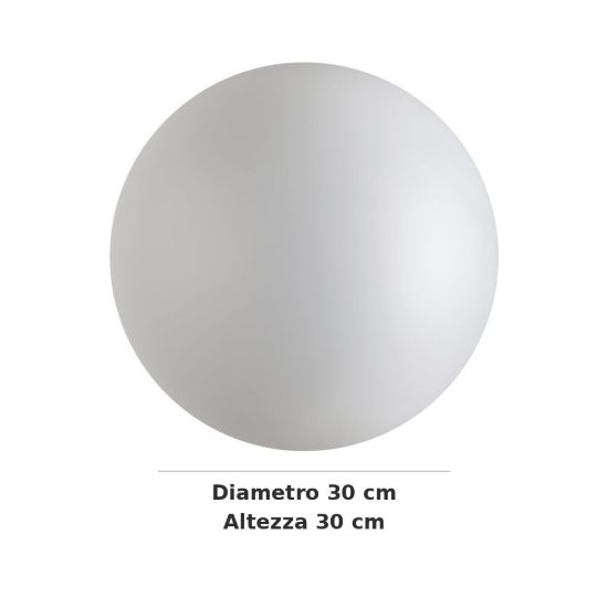 Ideal lux mapa sfera in vetro satinato 30cm per sospensioni modulari