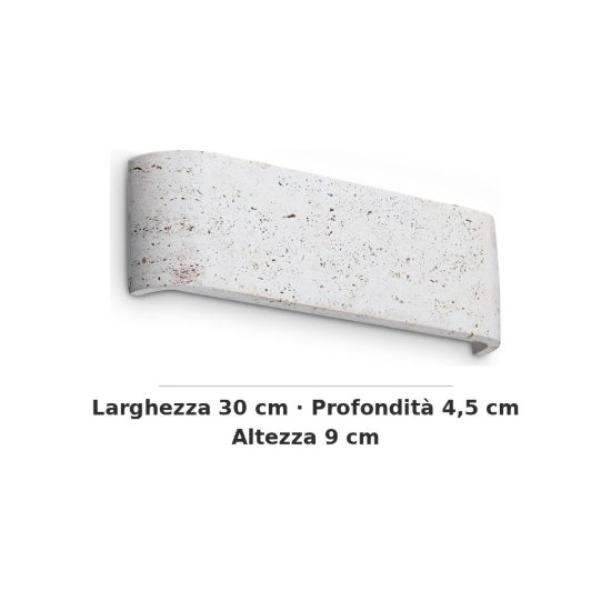 Ideal lux delta applique rettangolare led 10w 3000k 30cm per soggiorno moderna cemento