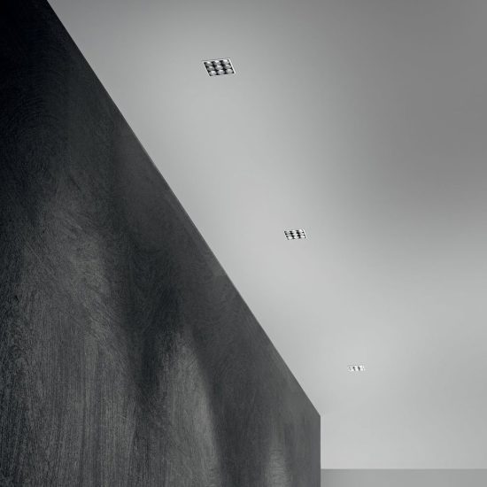 Ideal lux lika faretto da incasso per cartongesso led 10w 3000k foro 6x6cm quadrato nero