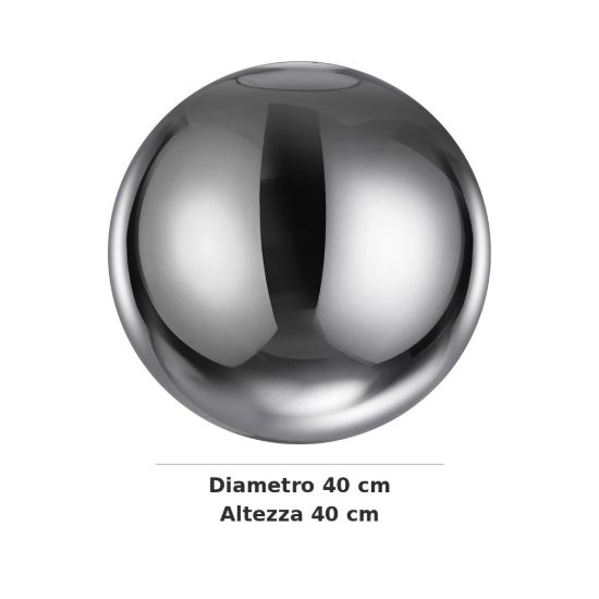 Ideal lux mapa sfera in vetro cromo 40cm per sospensioni modulari