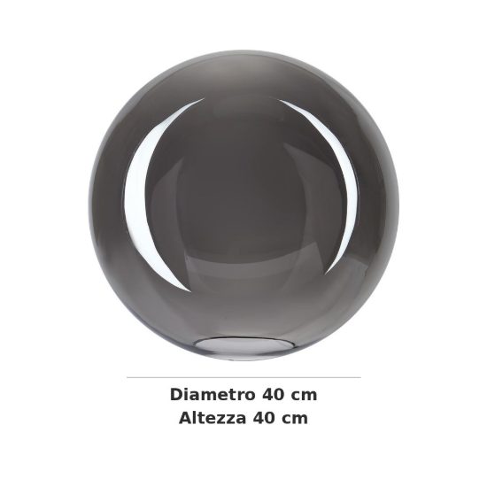 Ideal lux mapa sfera in vetro fumè 40cm per sospensioni modulari