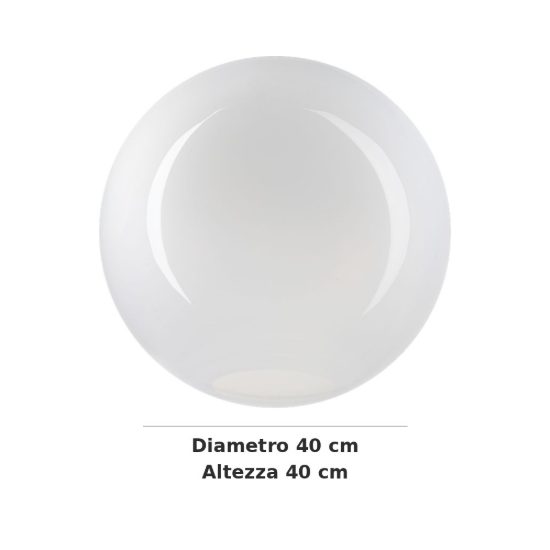 Ideal lux mapa sfera in vetro opale 40cm per sospensioni modulari