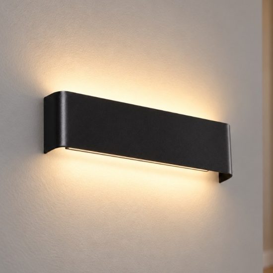 Ideal lux delta applique rettangolare 3 luci g9 30cm per soggiorno moderna nera