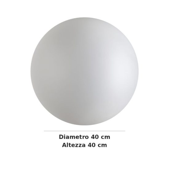 Ideal lux mapa sfera in vetro satinato 40cm per sospensioni modulari