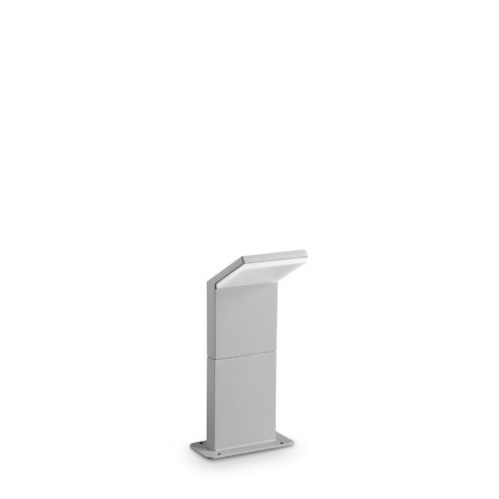 Ideal lux style paletto da esterno giardino con sensore led 8,5w 3000k 30cm rettangolare grigio