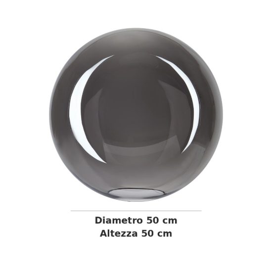 Ideal lux mapa sfera in vetro fumè 50cm per sospensioni modulari