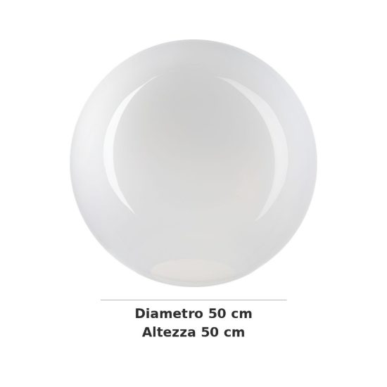 Ideal lux mapa sfera in vetro opale 50cm per sospensioni modulari