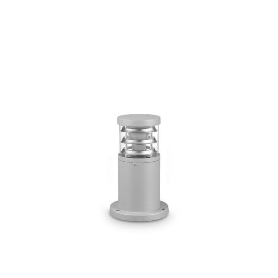 Ideal lux tronco paletto da esterno giardino e27 25cm cilindrico moderno grigio