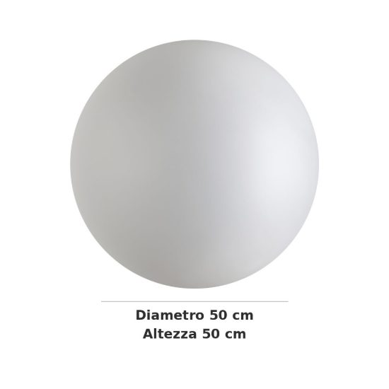 Ideal lux mapa sfera in vetro satinato 50cm per sospensioni modulari