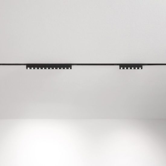 Ideal lux deva accent faretto lineare per binario magnetico led 14w 4000k 33,5cm moderno nero