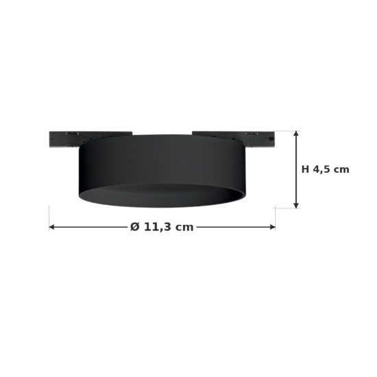 Ideal lux deva disc faretto a disco per binario magnetico led 10w 4000k 11,3cm moderno nero
