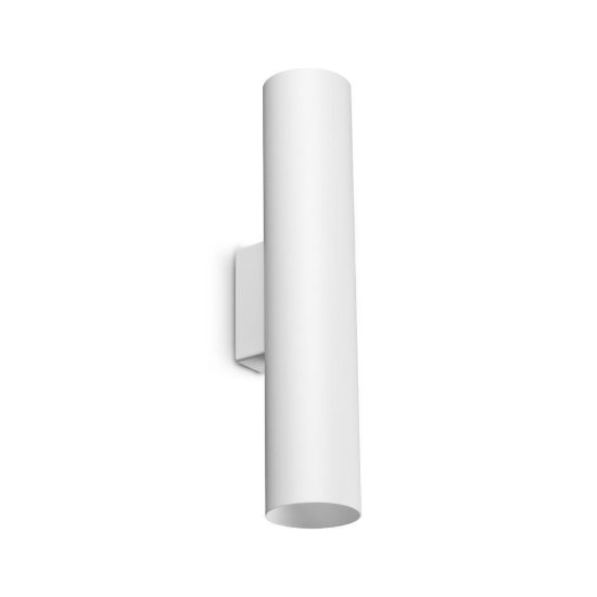 Ideal lux look applique cilindrica 2 luci gu10 30cm per soggiorno moderna bianca