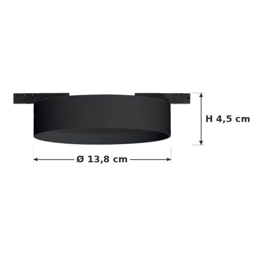 Ideal lux deva disc faretto a disco per binario magnetico led 15w 4000k 13,8cm moderno nero
